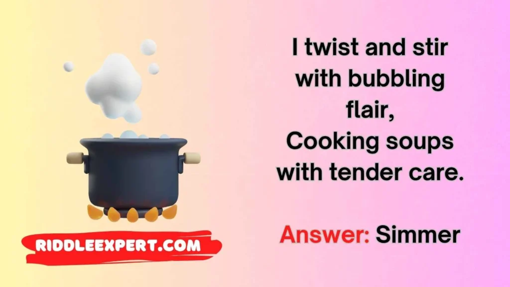 Cooking Action Riddles