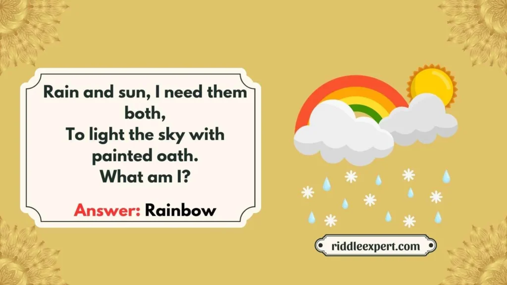 Rainbow Riddles About Rain